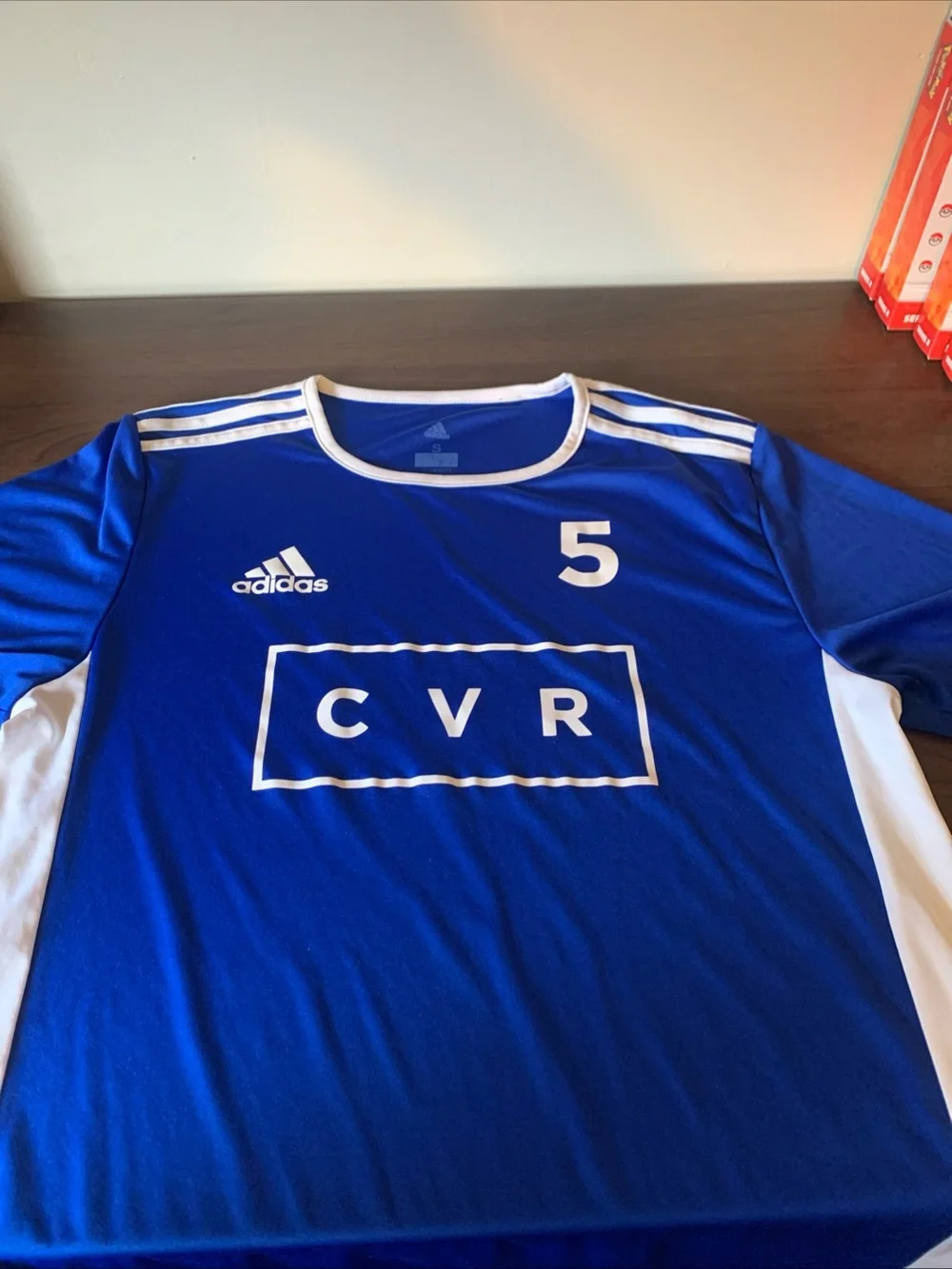 Adidas Kids Blue CVR Soccer Jersey - Number 5